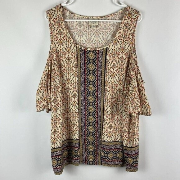 ST Jhon's Bay Blouse Womens Extra Large Scoop Neck Short Sleeve Ladies Top - Picture 2 of 9